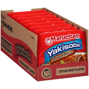 Yakisoba Teriyaki Beef, Japanese Instant Ramen Noodles, 4.04 Oz, 8 Count - Picture 1 of 9
