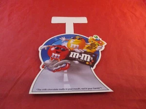 M&M's Chocolate Plain + Peanut M&M Store Window Display Red Yellow 1995 - Picture 1 of 2