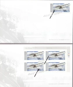 2009 / #2317 Upper Right Plate Block OFDC - Canada First Flight Silver Dart - Picture 1 of 1