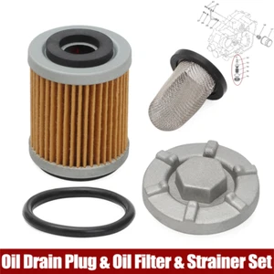 Oil Drain Plug & Oil Filter & Strainer Set for Yamaha KODIAK Raptor 350 YFM350R - Picture 1 of 10