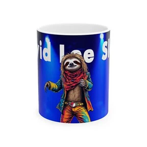 Classic Rock Coffee Mug Singer David Lee Sloth (11oz, 15oz) - Picture 1 of 9