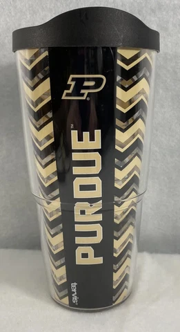 Tervis Lg Traveler Cup 24oz Insulated Tumbler w/ Lid PURDUE Boilermaker Logo Cover