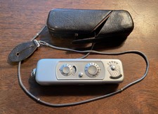 Vintage MINOX III SUBMINIATURE SPY CAMERA w/Leather Case & Chain