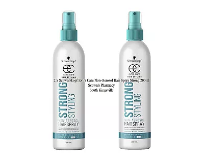 2 x Schwarzkopf Extra Care Non-Aerosol Hair Spray Strong 48h Extra Hold 200ml - Image 1 of 4