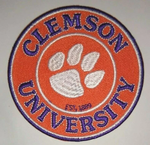 Clemson Tigers~1889~Embroidered PATCH~3" Round~Iron or Sew On~Hat~Shirt~NCAA Cover