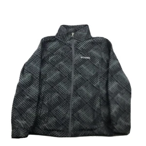 Columbia Sweatshirt Kids Medium Black Fleece Full Zip Lightweight Activewear - Picture 1 of 9