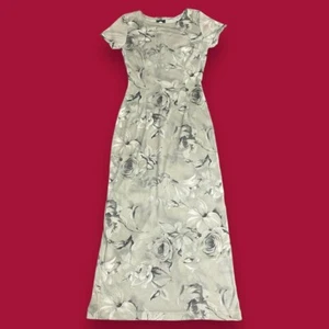 Vintage 90s whimsygoth Grunge floral short sleeve maxi dress by UP FRONT - Picture 1 of 4