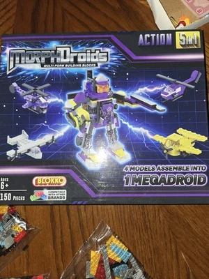 Blokko Quarry 5-In-1 Morphdroids~150 Piece Building Block Set (New) - Image 1 of 2