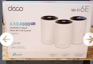 TP-Link Deco XE70 Pro White AXE4900 Pro Tri Band Mesh Wi-Fi 6E System - 3er Pack - Bild 1 von 1