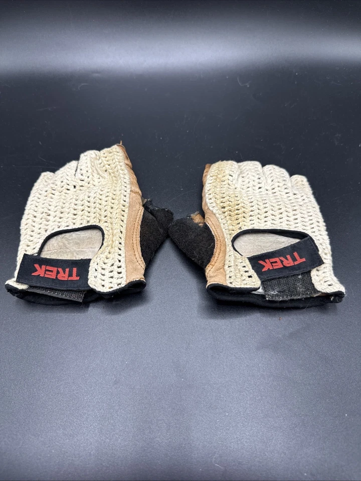 Guantes de ciclismo vintage Trek estilo años 80 grandes de ganchillo medianos Foto 1 de 4