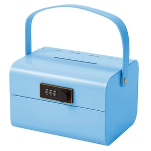 Mini Safebox with Lock - Money Safe and Cash Lock Box for Kids, Small Metal S... - Picture 1 of 6