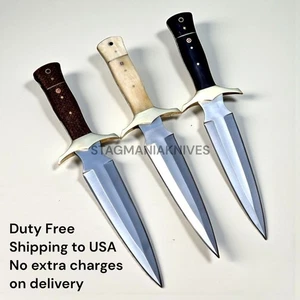 Premium Handarbeit J2 Stahl Jagd Outdoor Camp Kampf Dolch Messer 3er Set - Bild 1 von 1