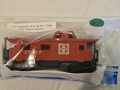 Tyco Santa Fe 7240 Caboose escala HO AT & SF rojo negro plástico Foto 1 de 4