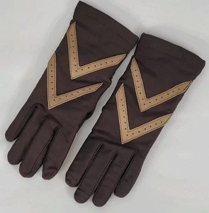 VTG Aris Brown Leather Isotoner Warm-Ups Driving Knit Inner Stretch Gloves O/S - Picture 1 of 6