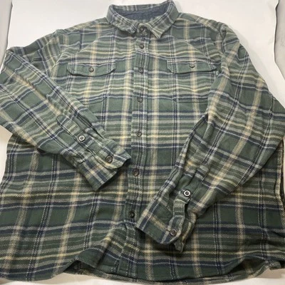 Woolrich Heavyweight Brawny Flannel Shirt | Dusty Olive | XXL - Image 1 of 4