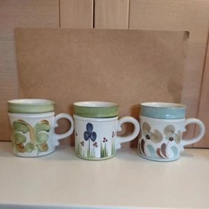 Denby 3 Trish Seal Six Of The Best Hand Painted Stoneware Mugs Made In England - Picture 1 of 12