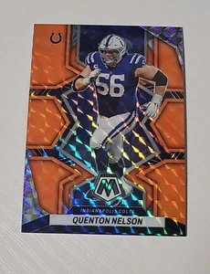 2022 Panini Mosaic Reactive Orange Prizm Quenton Nelson 85 Indianapolis Colts - Picture 1 of 2