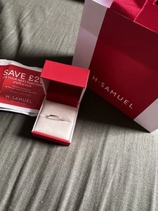 H Samuel - Half Eternity Ring- Brand New Ring Platinum - Picture 1 of 7