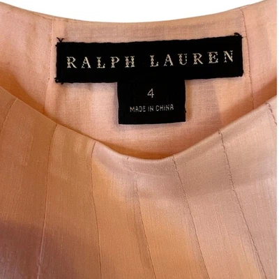 RALPH LAUREN Black Label Silk Blend Pleated Skirt in Soft Pink Women's Size 4 - Image 1 of 4