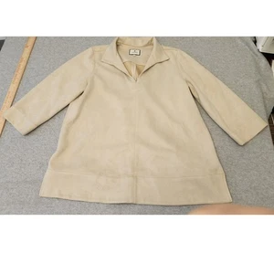 Chaqueta Tuckernuck Mujer 2XL Beige Imitación Gamuza Estilo Túnica Pullover Top - Imagen 1 de 18