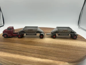 Vintage Matchbox Major Pack M-4 GMC Truck Fruehauf Hopper Double Trailer England - Picture 1 of 17