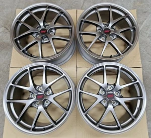JDM Wheels BBS 18x8.5 5x114.3 55 Subaru WRXSTI genuine Set4 QH - Picture 1 of 10