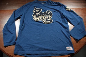 Camiseta de hockey azul XL de manga larga Roots Canada - Imagen 1 de 6