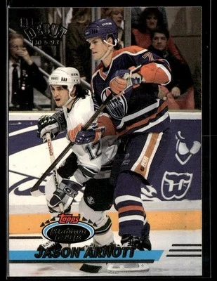 1993-94 Stadium Club #345 Jason Arnott cartão de hóquei controle remoto 1002B - Imagem 1 de 2