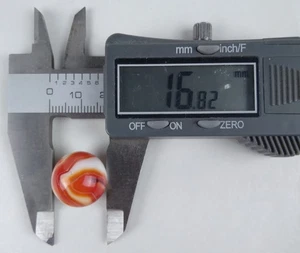 Hermoso remolino de mármol vintage Ravenswood Red Ravenswood medidas 0,65" naranja brillo UV - Imagen 1 de 10