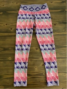 Leggings Geometrici Bambina Gymgo Rosa Viola Taglia L (10-12) Multicolore - Foto 1 di 3