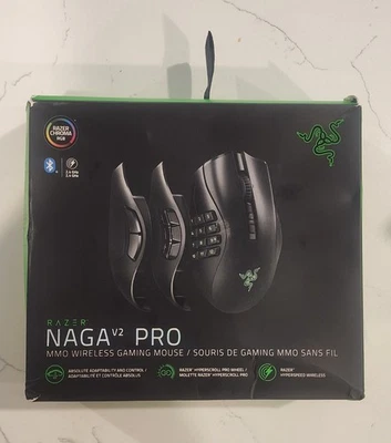 Razer Naga V2 Pro MMO Wireless Gaming Mouse with HyperScroll Pro Wheel FREE SHIP - Image 1 of 4