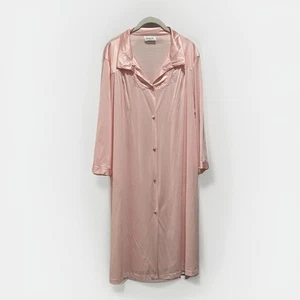 Camisón Vintage Vanity Fair Hecho en EE. UU. Bebé Rosa Caftán Bata Sedosa Talla XL - Imagen 1 de 8