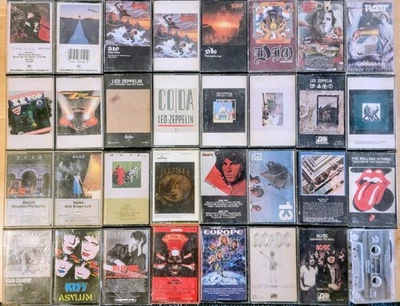 Cassette Tape Lot Led Zeppelin Judas Priest Dio Rush Ratt Krokus Kiss Van Halen - Image 1 of 4