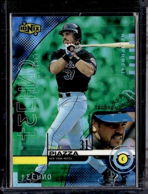 1999 UD Ionix Techno #R80 Mike Piazza Reciprocal Missing Serial Number NM-MINT - Image 1 of 2