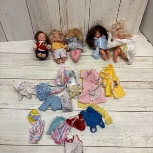 Lotto Bambole Mattel Happy Heart Family Barbie bambino con vestiti 1976 - Foto 1 di 5