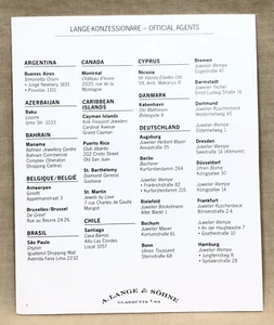 A. Lange & Söhne Official Agents Booklet Leaflet Datograph Moonphase Calendar / - Picture 1 of 10