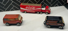 VINTAGE BUDDY L COCA COLA TOY COKE DELIVERY TRUCK + 2 Tonka Truck Van Set