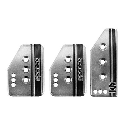 Sparco Settanta Pedal Set - 3 Pedal|Normal Height Accelerator|Silver — 第 1/1 张图片