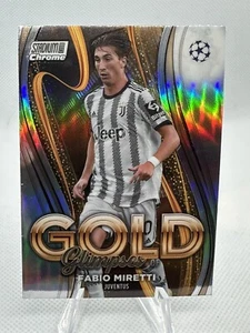 2022-23 Stadium Club Chrome UEFA Glimpses of Gold #GGFM Fabio Miretti - Picture 1 of 2