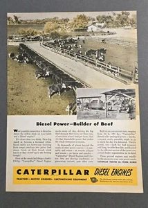 1946 VTG PRINT AD - CATERPILLAR DIESEL ENGINES POWER AD - ARIZONA CATTLE RANCH - Picture 1 of 1