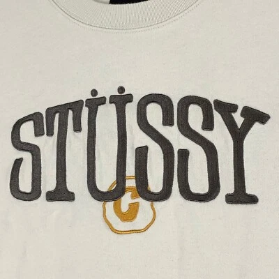 Sudadera Stussy Circle C App Para Hombre L Gris Bordado Polar Cuello Redondo Foto 1 de 4