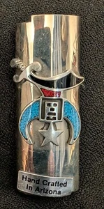 Vintage Bic Lighter Sleeve Holder with El Jebel Symbol On Front . Made in U.S.A. - Picture 1 of 2