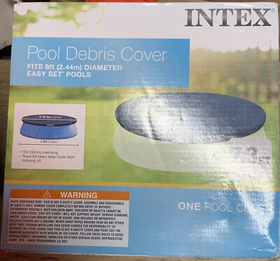 🧷 Intex 8-Foot Round Easy Set Pool Cover, 🆕 Distressed Box - Image 1 of 3