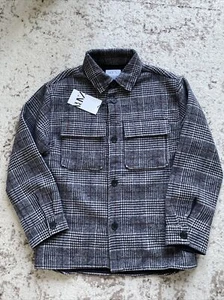 NEW ZARA BOYS PLAID WOOL BLEND CLOTH OVERSHIRT JACKET COAT 13-14Y - Picture 1 of 6