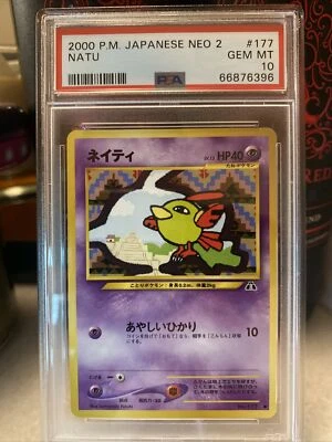 2000 Pokemon Japanese Neo Discovery Natu psa 10 GEM MINT - Image 1 of 2