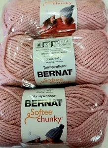 Bernat Softee Chunky Yarn Lot of 3 Skeins #6 Super Bulky GRAY ROSE - Picture 1 of 1