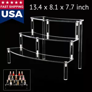 Clear Acrylic Riser Acrylic Display Shelf Stand Rack Perfume Jewelry Toys Retail - Picture 1 of 12