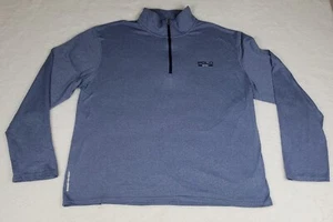 Men's Polo Sport Ralph Lauren Performance Blue Thermovent 1/4 Zip XL Golf Shirt - Picture 1 of 12