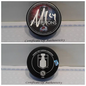 Nazem Kadri Signed Colorado Avalanche 2022 Stanley Cup Champions Puck COA - Picture 1 of 3