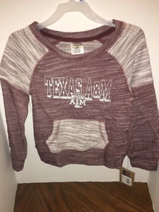 Texas A&M Aggies Girls Pullover Top Extra Small 4/5 Rivalry Threads New Pockets - Picture 1 of 4